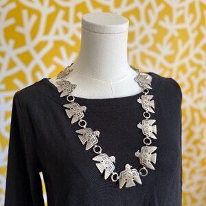 Vtg Metal Thunderbird Eagle Concho Adjustable Chain Belt or Necklace